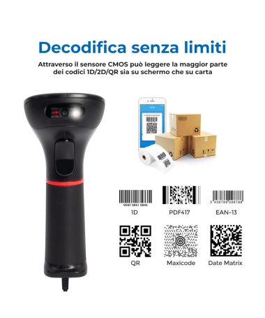 √ Simpaticotech™ VULTECH BC-01 LETTORE PISTOLA BARCODE SCANNER LASER USB **   30 giorni di prova gratuita - media voti 0 / 5 - Ricondizionato  Rigenerato Prezzo Offerta